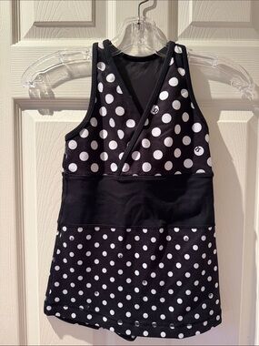 lululemon athletica Black and White Polka Dot Tank Top